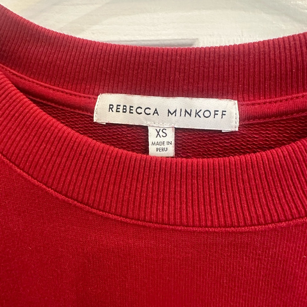 Rebecca Minkoff Red Ruffle Sweatshirt - Picture 5 of 5